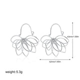 18K Real Gold Weaving Hollow Flower Earrings - Zambeel