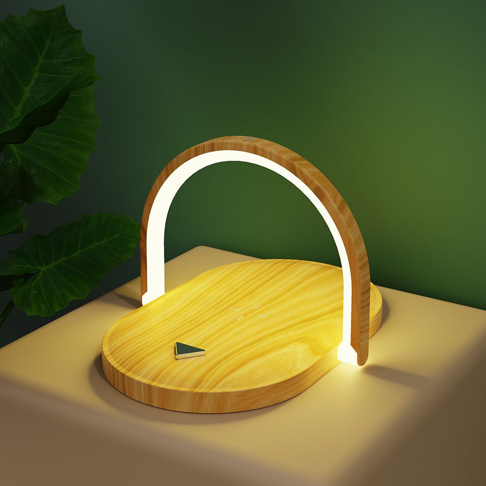 3 In 1 Foldable Wireless Charger Night Light Wireless Charging Station Stonego LED Reading Table Lamp 15W Fast Charging Light - Zambeel