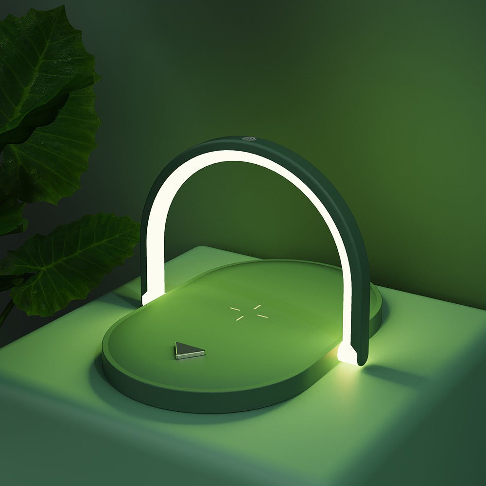 3 In 1 Foldable Wireless Charger Night Light Wireless Charging Station Stonego LED Reading Table Lamp 15W Fast Charging Light - Zambeel