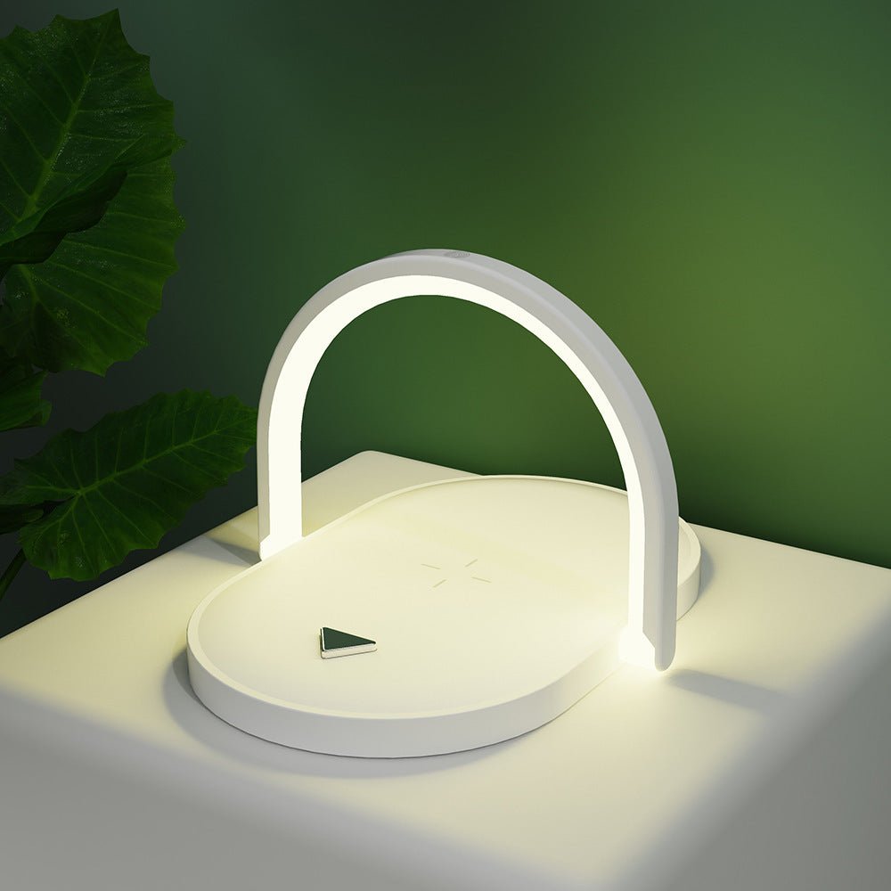 3 In 1 Foldable Wireless Charger Night Light Wireless Charging Station Stonego LED Reading Table Lamp 15W Fast Charging Light - Zambeel