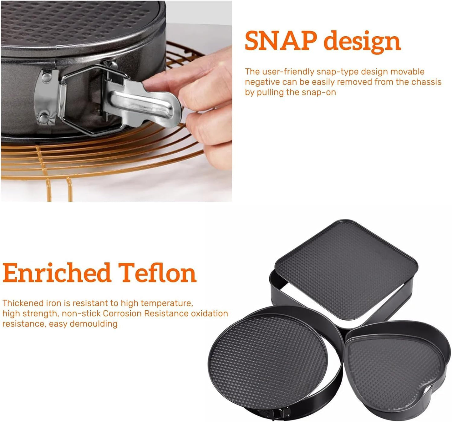 3 - Piece Springform Cake Pan Set Ⓢ - Zambeel