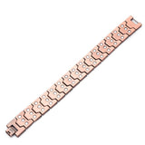 3 - row Magnet 21 Wide Pure Copper Diagonal Bracelet - Zambeel