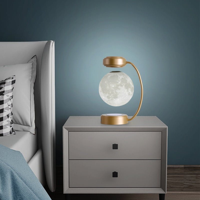 3D LED Moon Night Light Wireless Magnetic Levitating Rotating Floating Ball Lamp For School Office Bookshop Home Decoration - Zambeel