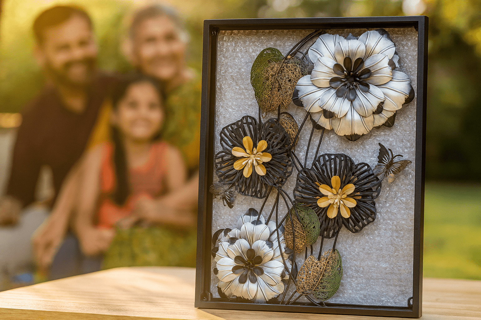 3D Metal Floral Wall Art - Zambeel