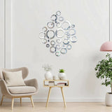 3D Ring 42 Silver Acrylic mirror for wall decor - Zambeel