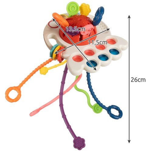 4 - in - 1 Baby Pull String Sensory Toy - Zambeel