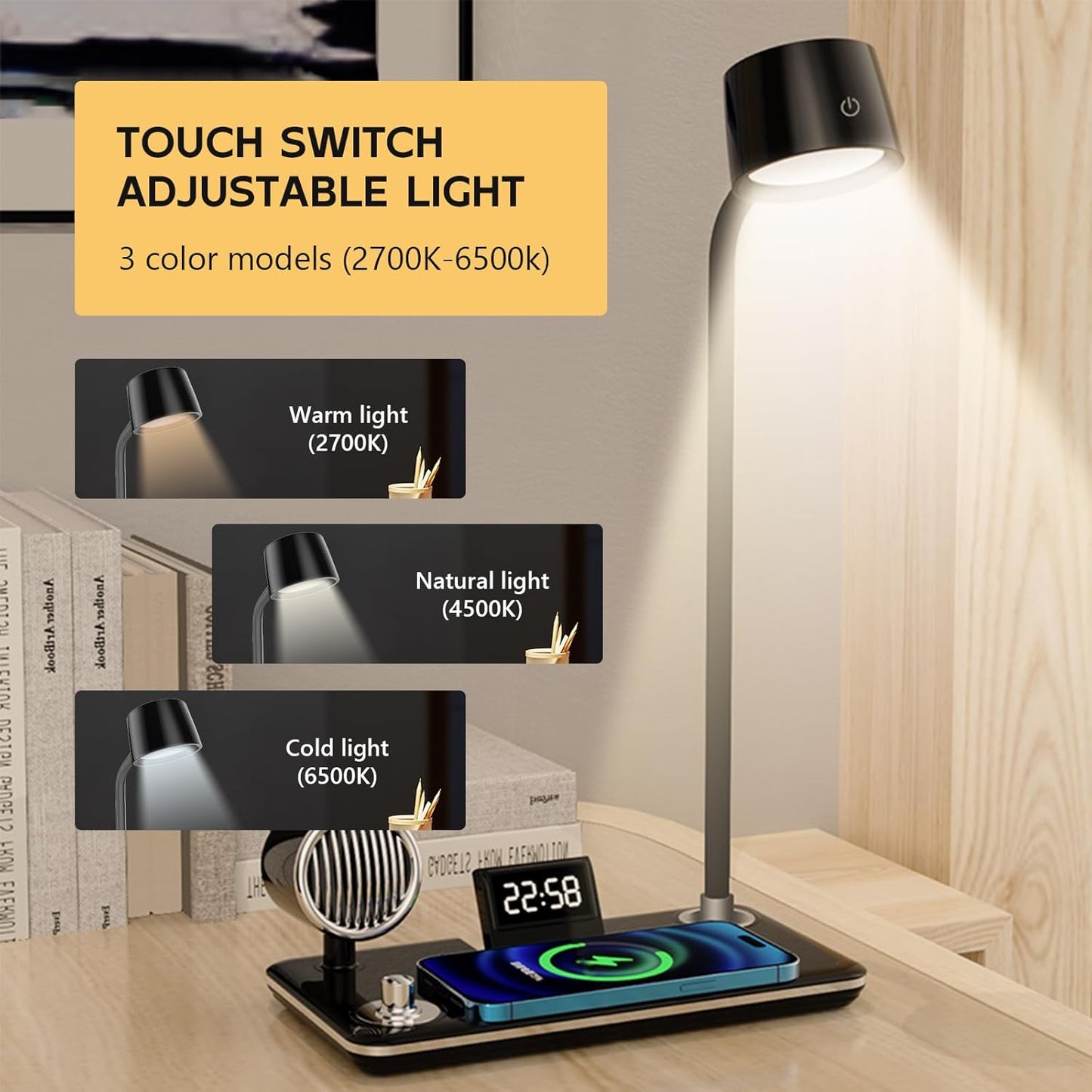 4 - in - 1 Wireless Charger with BT Speaker - Zambeel