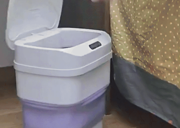 Smart Sensor Folding Infrared Trash Can Ⓢ