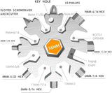 8 - in - 1 Snowflake Multi - Tool Keychain - Zambeel