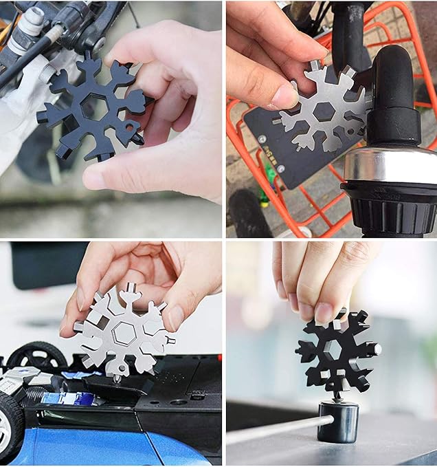 8 - in - 1 Snowflake Multi - Tool Keychain - Zambeel