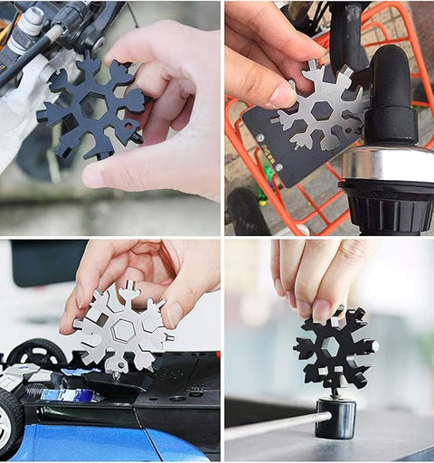 8 - in - 1 Snowflake Multi - Tool Keychain - Zambeel