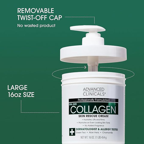 Advanced Clinicals - Spa Size Collagen Skin Rescue Cream (Original) - Zambeel