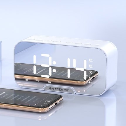 Alarm Clock Clock Wireless Bluetooth Speaker Mini Home Outdoor Card Subwoofer Computer Audio - Zambeel