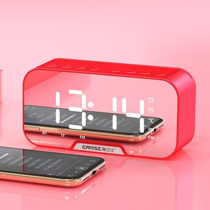 Alarm Clock Clock Wireless Bluetooth Speaker Mini Home Outdoor Card Subwoofer Computer Audio - Zambeel
