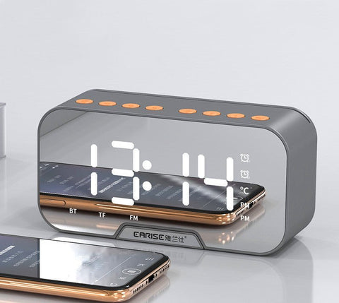 Alarm Clock Clock Wireless Bluetooth Speaker Mini Home Outdoor Card Subwoofer Computer Audio - Zambeel