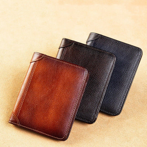 All - in - one Short Money Leather Ultra - thin Men's Wallet - Zambeel