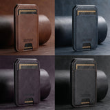 Android Universal Phone Magnetic Card Holder MagSafe Magnetic Ring PU Leather - Zambeel