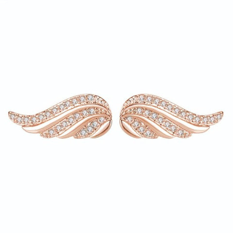 Angel Wing Ear Studs Wings Shape Micro - inlaid - Zambeel