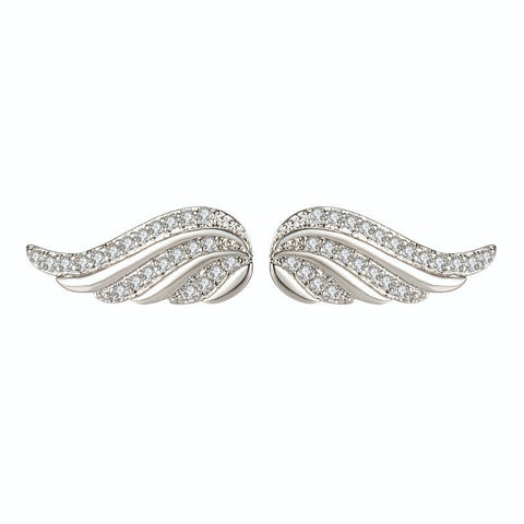 Angel Wing Ear Studs Wings Shape Micro - inlaid - Zambeel