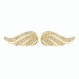 Angel Wing Ear Studs Wings Shape Micro - inlaid - Zambeel