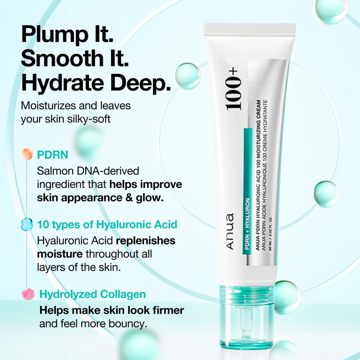 Anua - PDRN + Hyaluronic 100 Moisturizing Cream (Original) - Zambeel