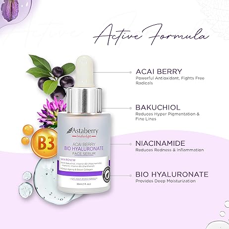 Astaberry - Indulge Acai Berry Bio Hyaluronate Face Serum - Zambeel