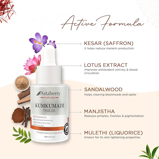 Astaberry - Indulge Kumkumadi Face Oil - Zambeel