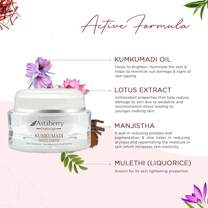 Astaberry - Indulge Kumkumadi Night Cream - Zambeel