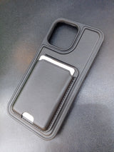 Black Wallet Phone Case with Card Holder - Zambeel