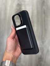 Black Wallet Phone Case with Card Holder - Zambeel