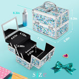 Blue Floral Makeup Case - Zambeel