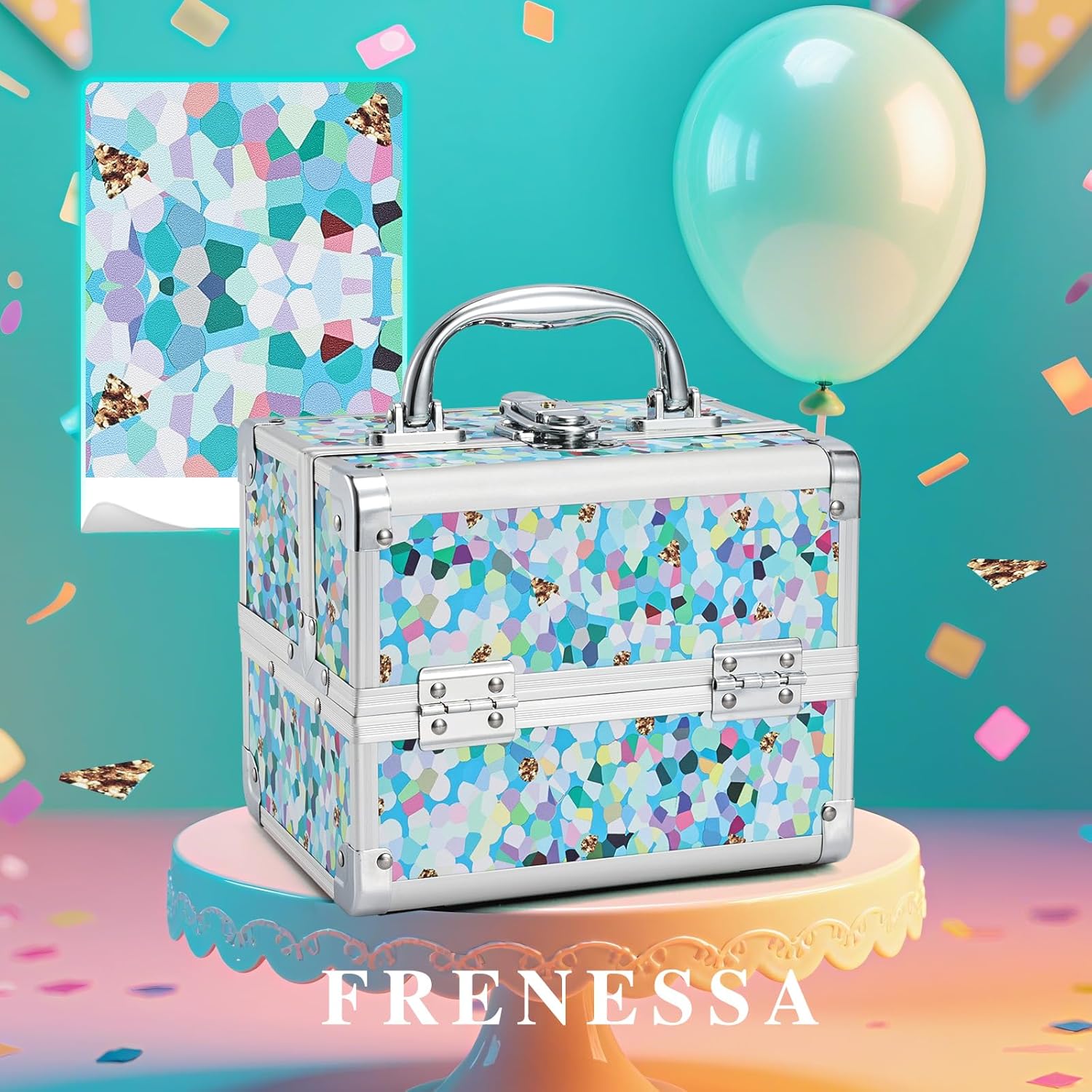 Blue Floral Makeup Case - Zambeel