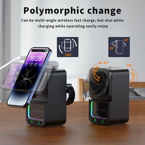 Bluetooth Speaker 5 - in - 1 Wireless Charger - Zambeel