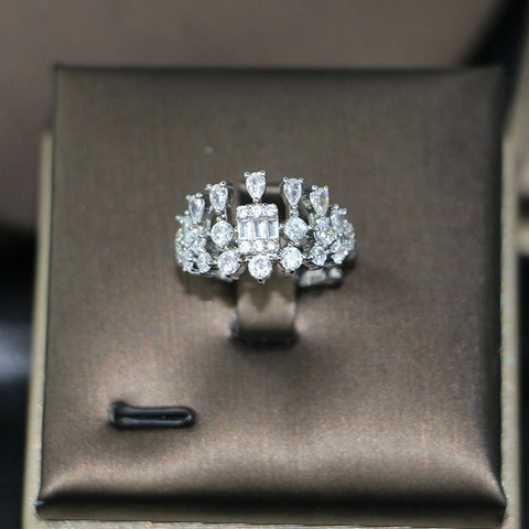 Bridal Zircon 3A Necklace Earrings Four - Piece Set - Zambeel