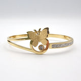 Butterfly Charm Crystal Bangle - Zambeel