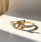 Butterfly Charm Crystal Bangle - Zambeel