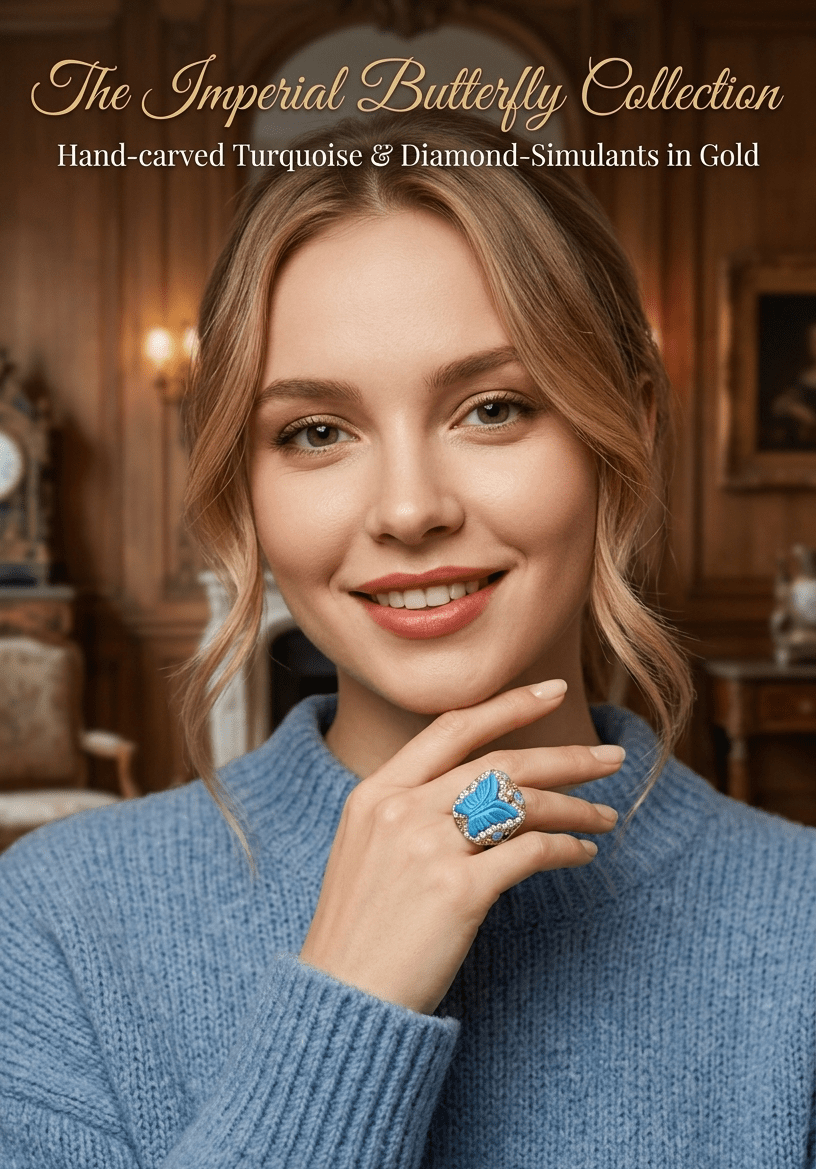 Butterfly Crystal Statement Ring - Zambeel