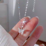 Butterfly Necklace For Women Light Luxury Minority High - grade Tassel Clavicle Chain - Zambeel