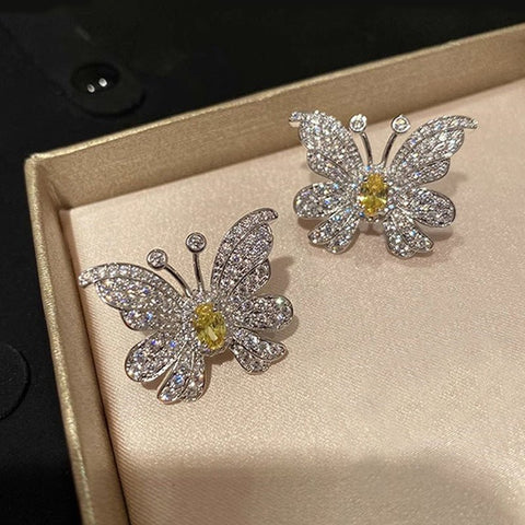Butterfly Studs Female Affordable Luxury Fashion Design - Zambeel