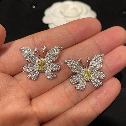 Butterfly Studs Female Affordable Luxury Fashion Design - Zambeel