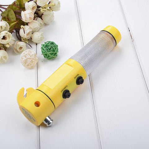 Car Auto LED Torch Flashlight Emergency Safety Hammer Belt Cutter Escape Tools - Zambeel