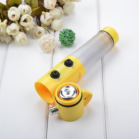 Car Auto LED Torch Flashlight Emergency Safety Hammer Belt Cutter Escape Tools - Zambeel