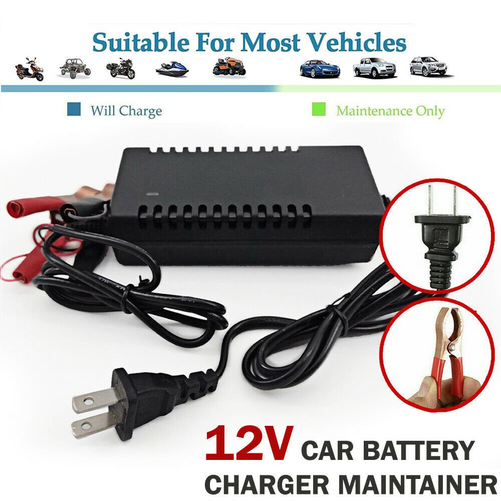 Car Battery Charger Maintainer Auto 12V Trickle RV For Truck Motorcycle ATV US - Zambeel