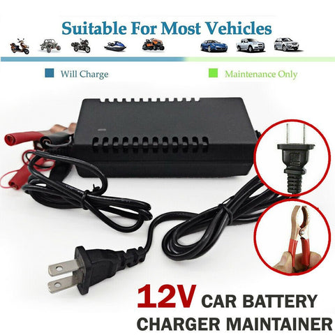 Car Battery Charger Maintainer Auto 12V Trickle RV For Truck Motorcycle ATV US - Zambeel