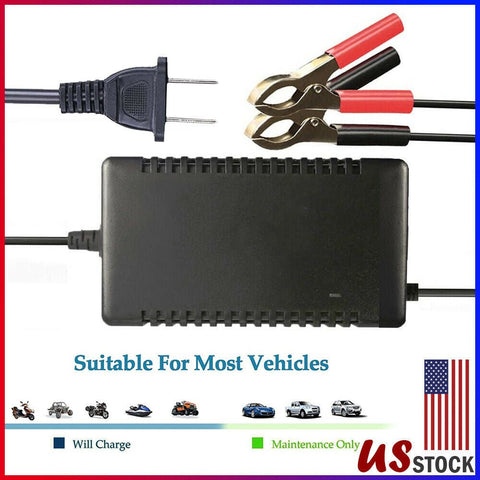 Car Battery Charger Maintainer Auto 12V Trickle RV For Truck Motorcycle ATV US - Zambeel