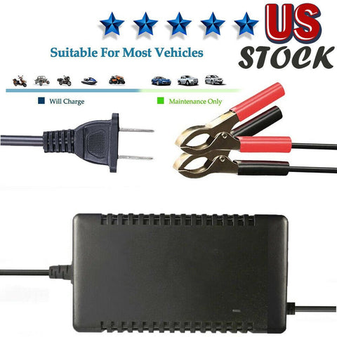 Car Battery Charger Maintainer Auto 12V Trickle RV For Truck Motorcycle ATV US - Zambeel