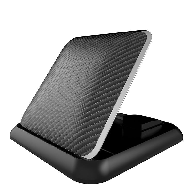 Carbon Fiber Texture Silicone Car Dashboard Center Console Navigation Phone Holder - Zambeel