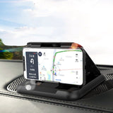 Carbon Fiber Texture Silicone Car Dashboard Center Console Navigation Phone Holder - Zambeel