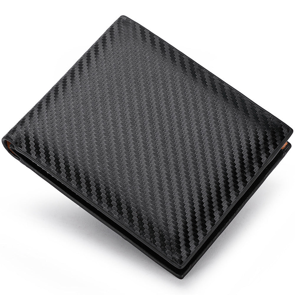 Carbon Fiber Wallet Men's Card Holder One - Piece Zipper - Zambeel