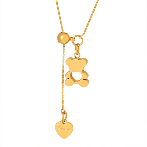Cartoon Cartoon Bear Cute Jewelry For Girls Necklace - Zambeel